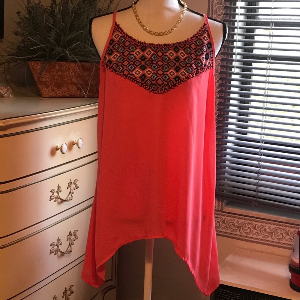 Dressy embroidered tank